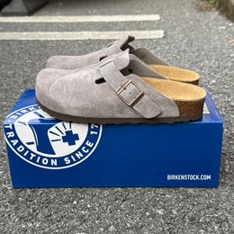 Birkenstock Clogs Slippers Designer Clog Sandals Cork Flat High Quality Fashion Summer Genuine Leather Slide Favourite Beach Casual Shoes1