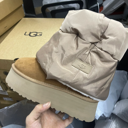 UGG Women Classic Mini Dipper Puffer Boots Ultra Mini Snow Boot Platform Short Fall Winter Chunky Fur Sheepskin