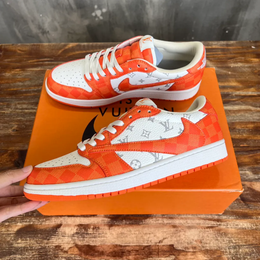 LV Air Force co-branded top sports shoes counter synchronization, uppers imported from Italy cowhide, colorful high-quality embossed complex crafts