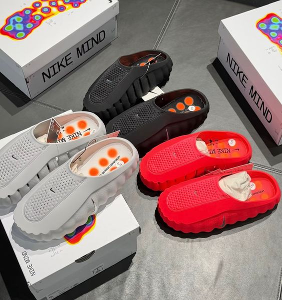 Nike Desginer Mind 001 Slide Slides Mind001 Slippers Soft Rubber Tech Comfortable Sandals Mules Men Women Summer Shoes
