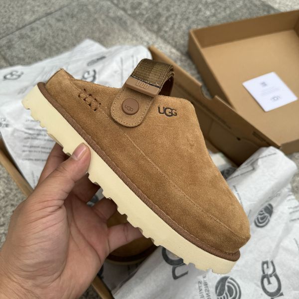 UGG Designer Goldenstar Clog Slippers Clogs Hi Slides Dad Sandal Golden star Beach Women Men Tazz Tasman Fall Driftwood Chestnut Sand Winter Summer